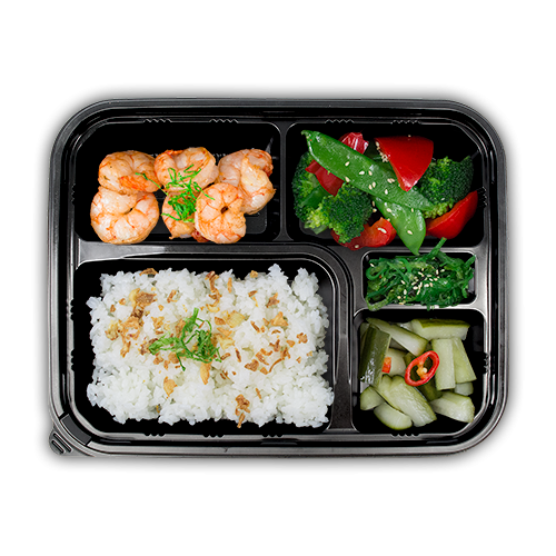 Bentobox Shrimp + Witte rijst