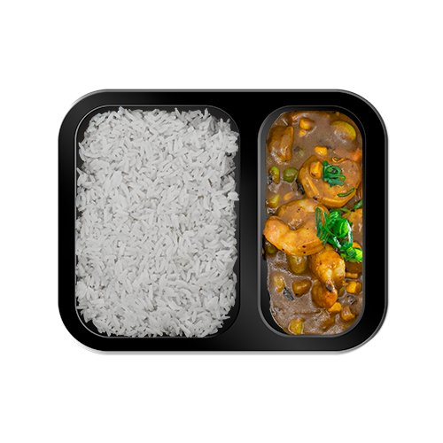 Curry Shrimp + Witte rijst